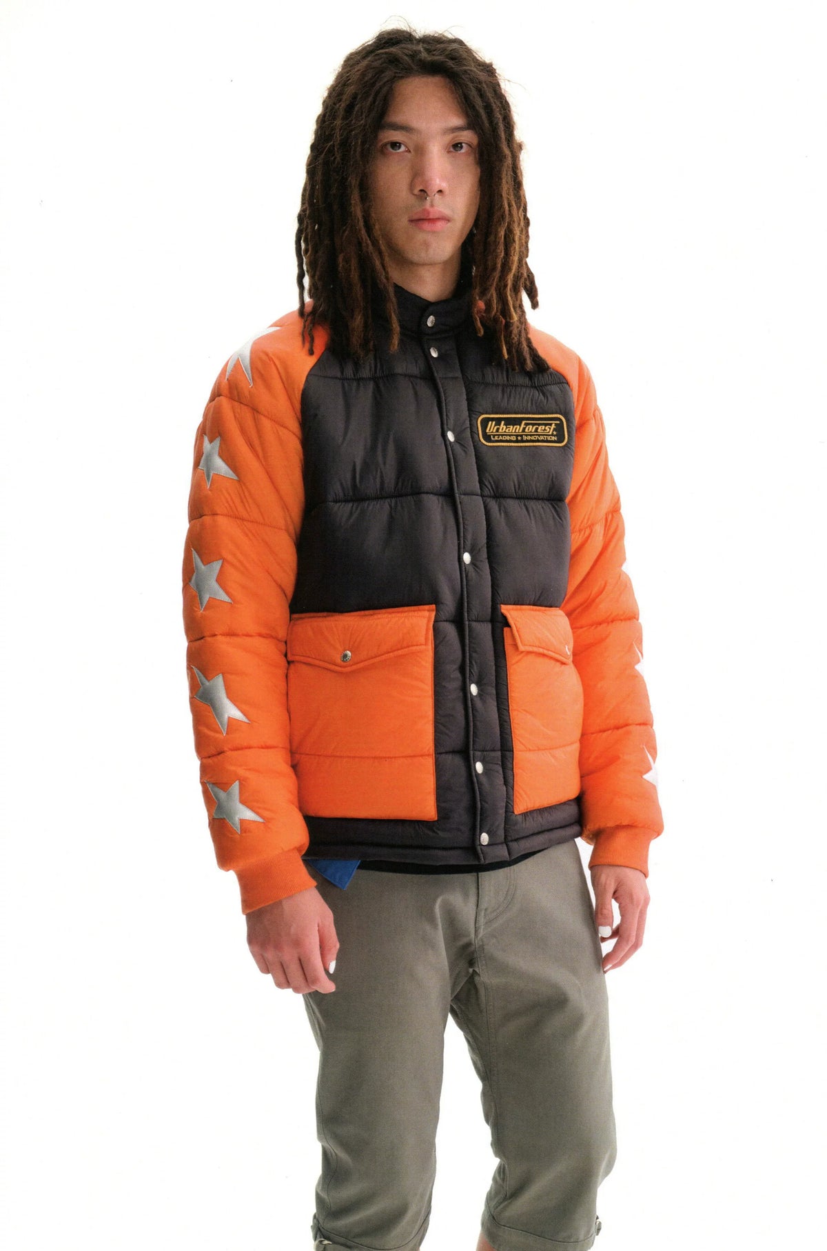 Star Print Puffer Jacket - view 3