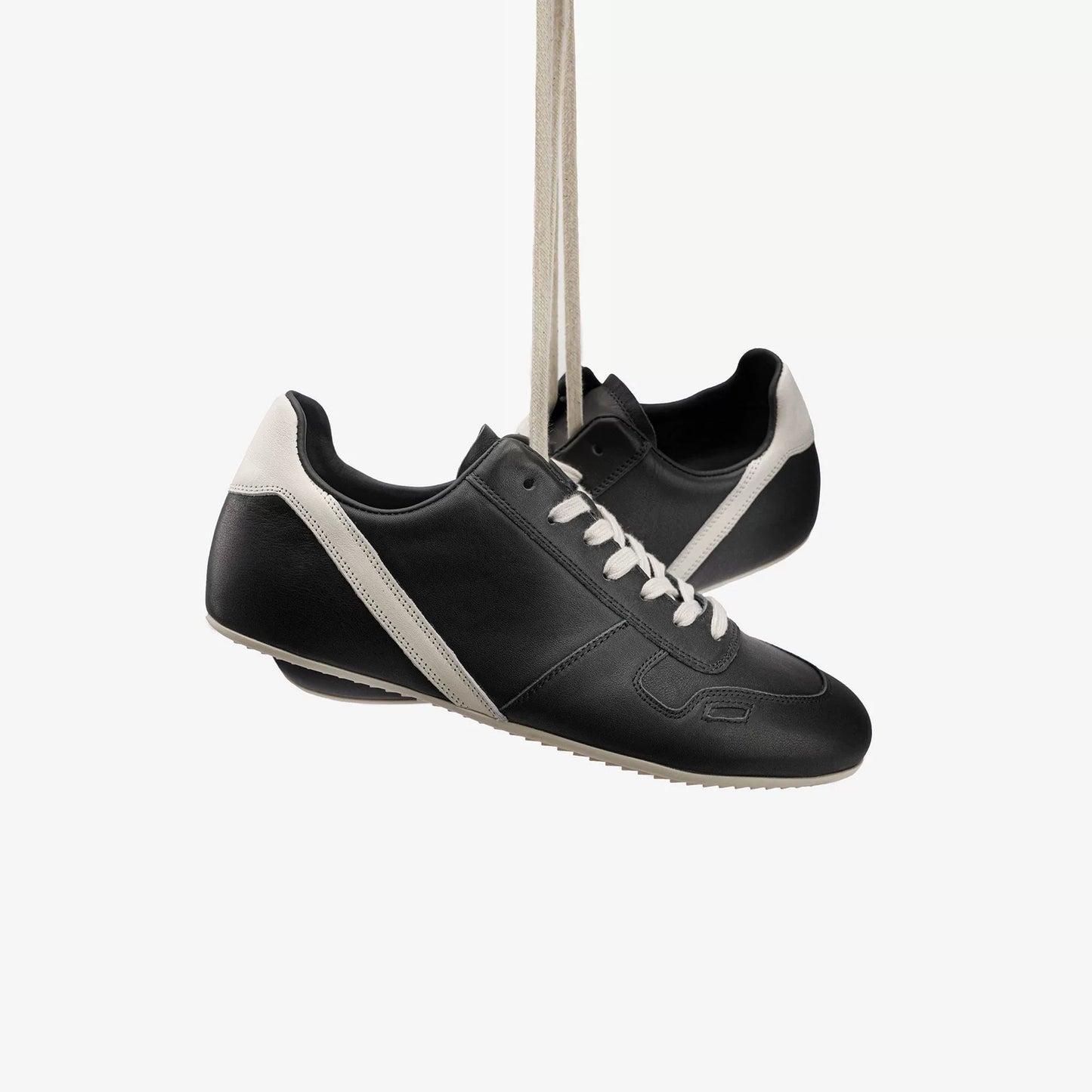Vegetable-Tanned Calfskin Contrast German Trainer Sneakers