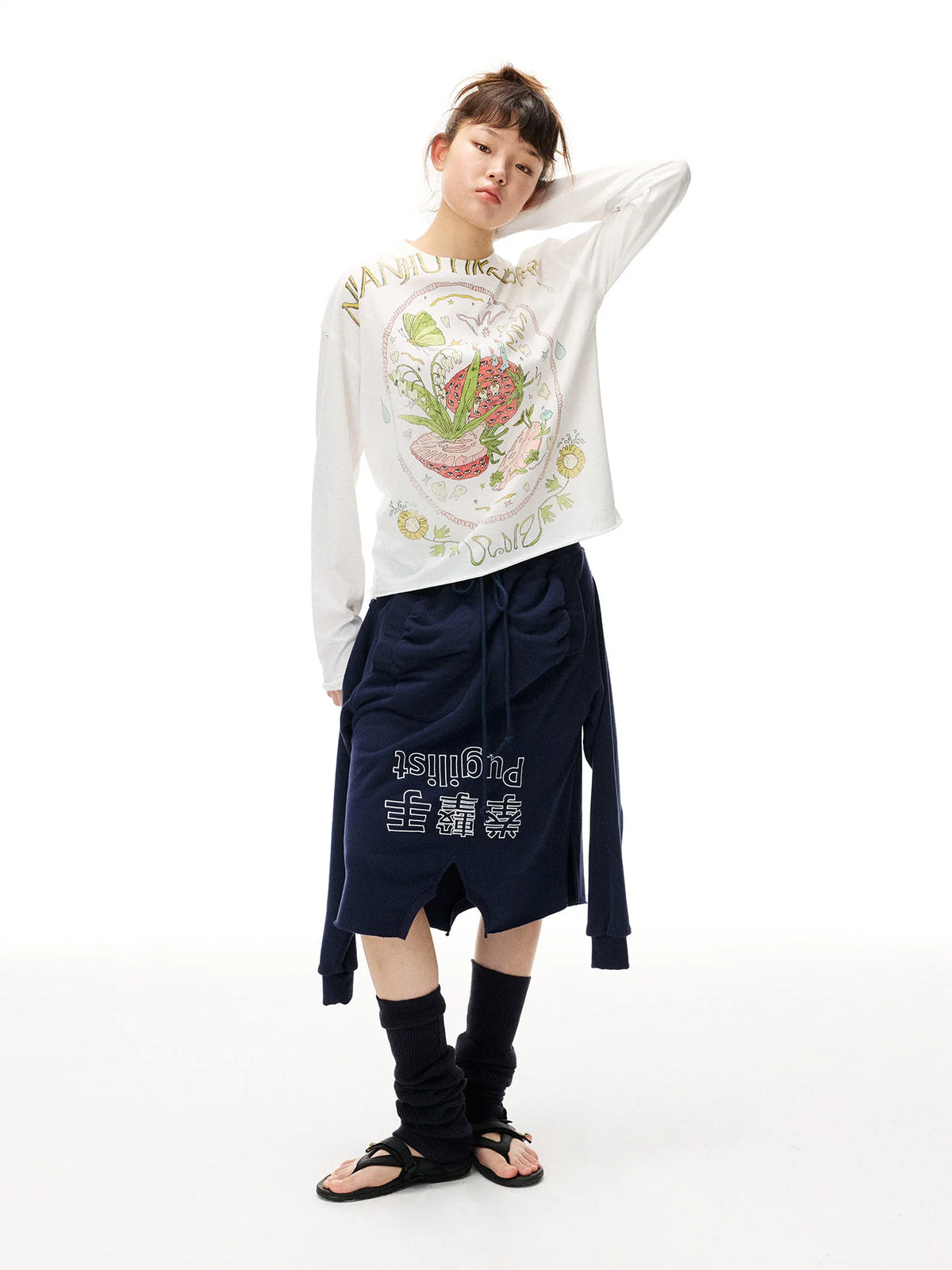 Floral Graphic Long Sleeve Top