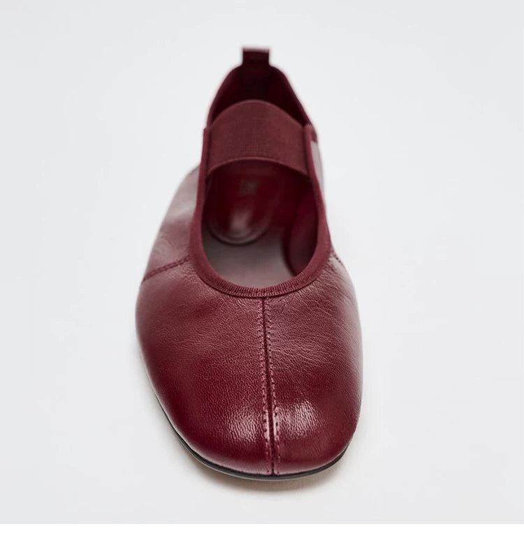 Women's Leather Low-Heel Ballet Mary Jane Shoes