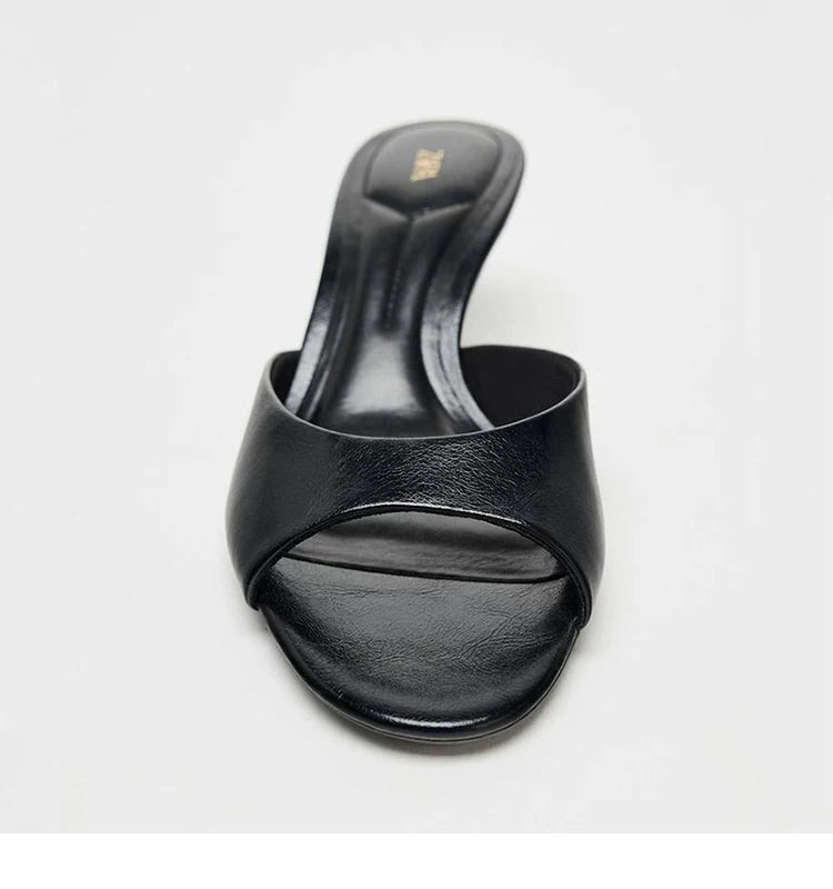 Women's Stiletto Heel Mule Slide Sandals