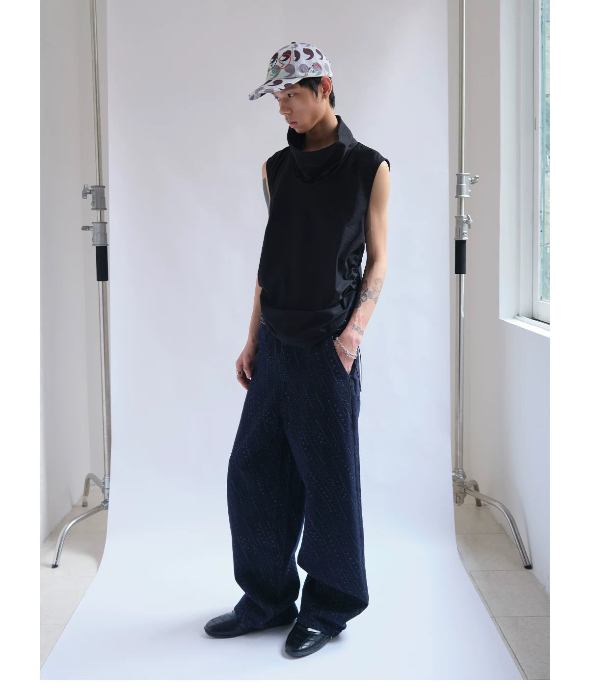 Meteor Polka Dot Wide-Leg Jeans