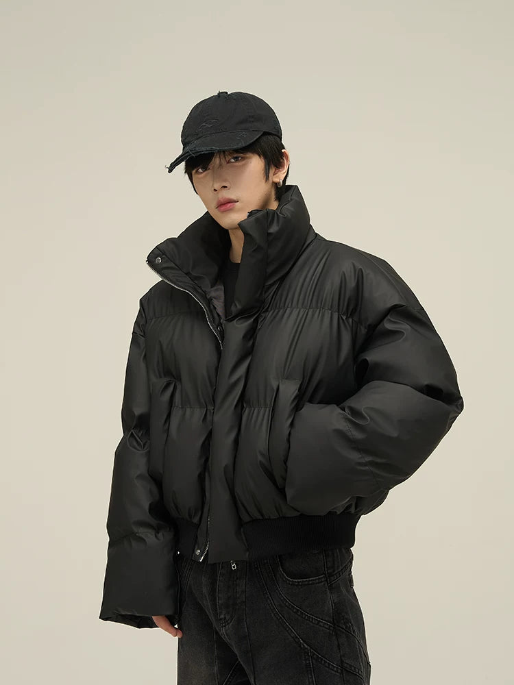 Men’s Short Puffer Jacket in black