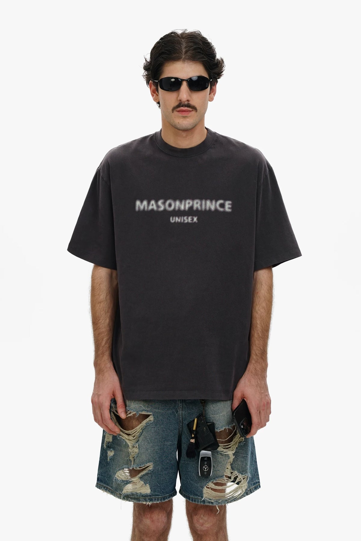 MASONPRINCE Blurred Graphic Cotton T-Shirt