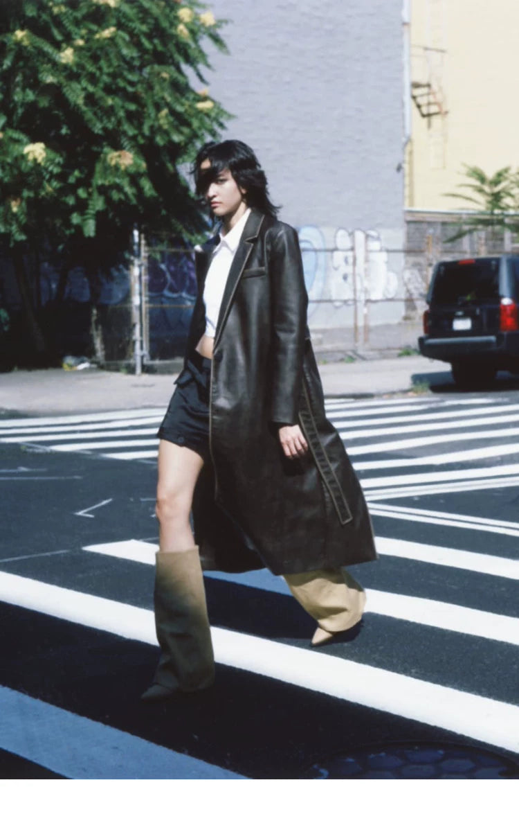 Women's Pointed Toe Block Heel Western Knee-High Boots