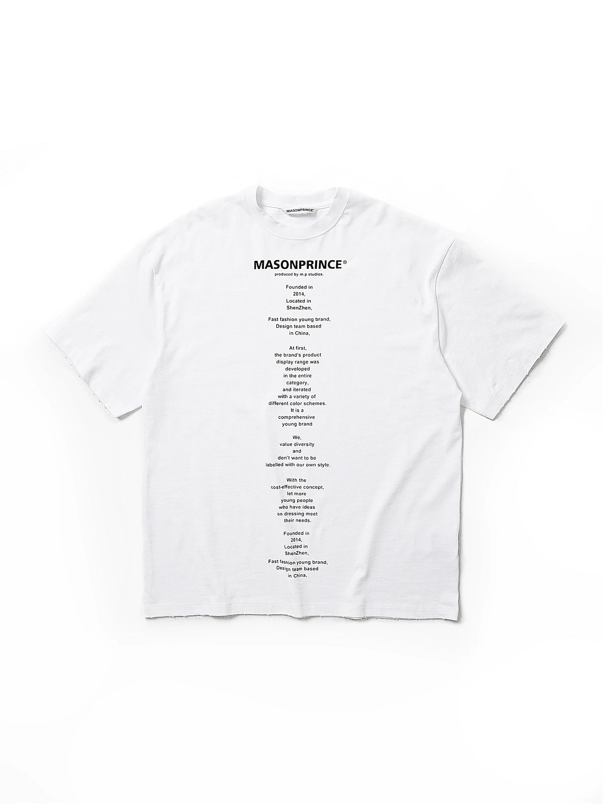 MASONPRINCE Slogan Graphic Cotton T-Shirt
