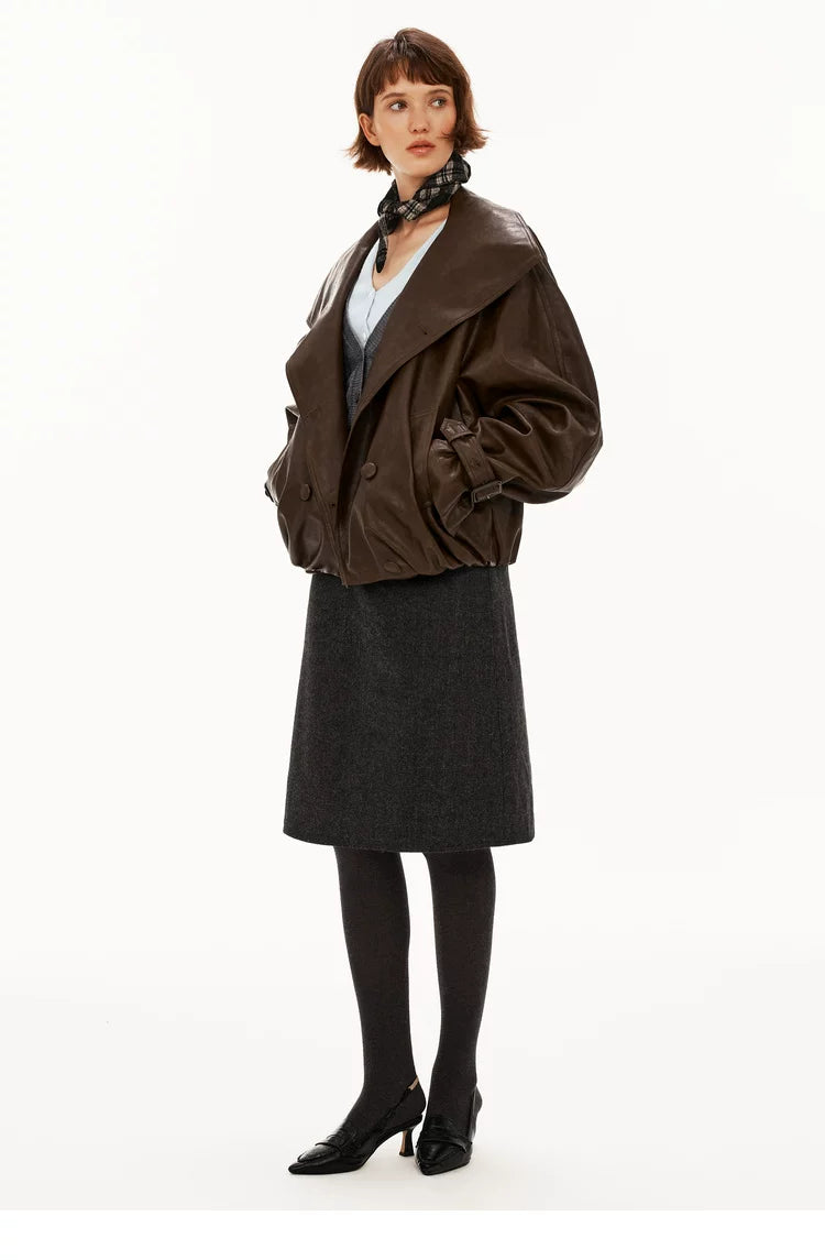 Reversible Wool-Blend A-Line Midi Skirt - 360 view 10