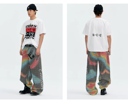 Gradient Camo Wide-Leg Pants