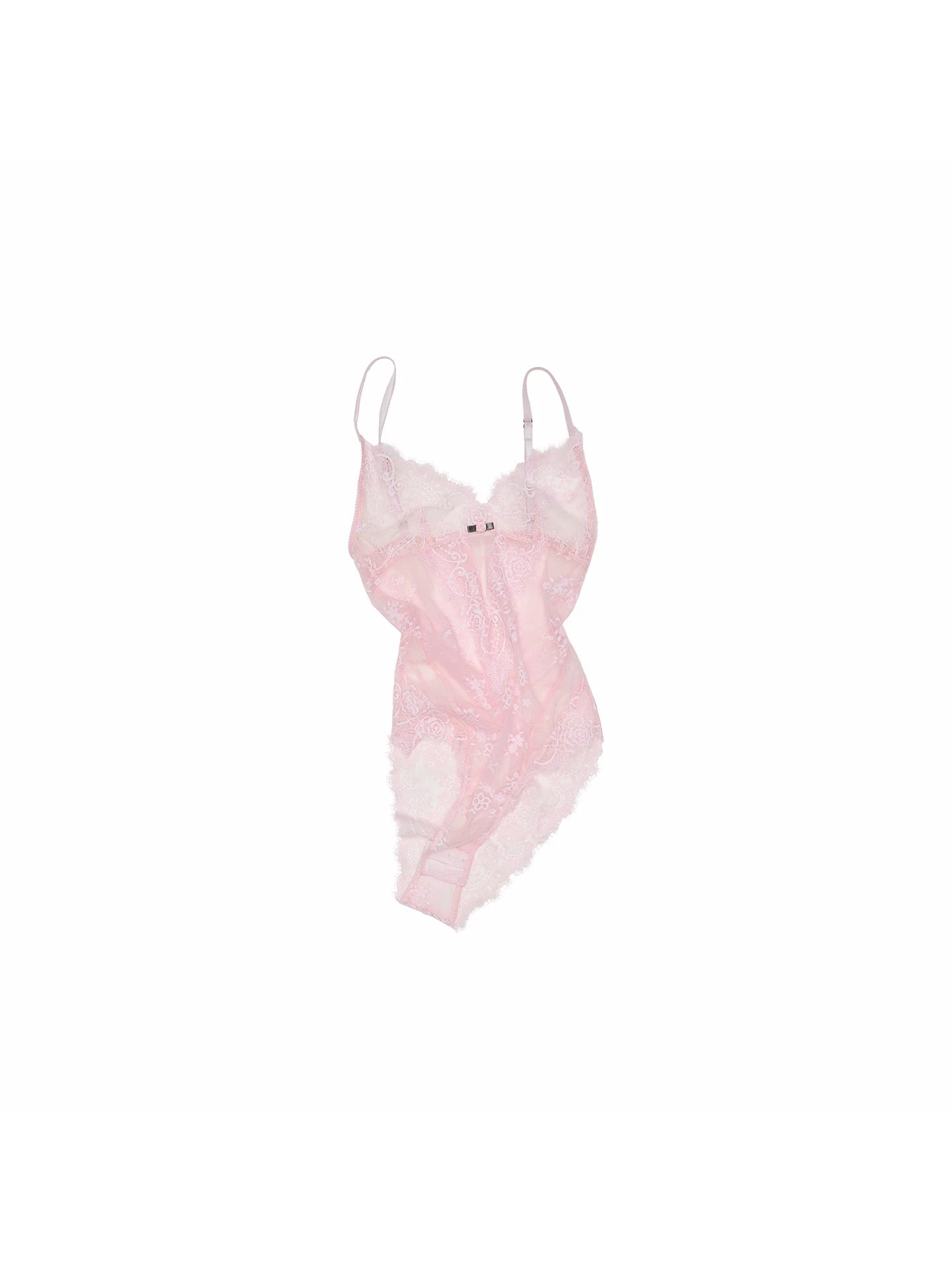Lace Mesh Patchwork Camisole Bodysuit