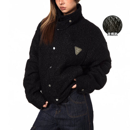 Cropped Stand Collar Padded Jacket