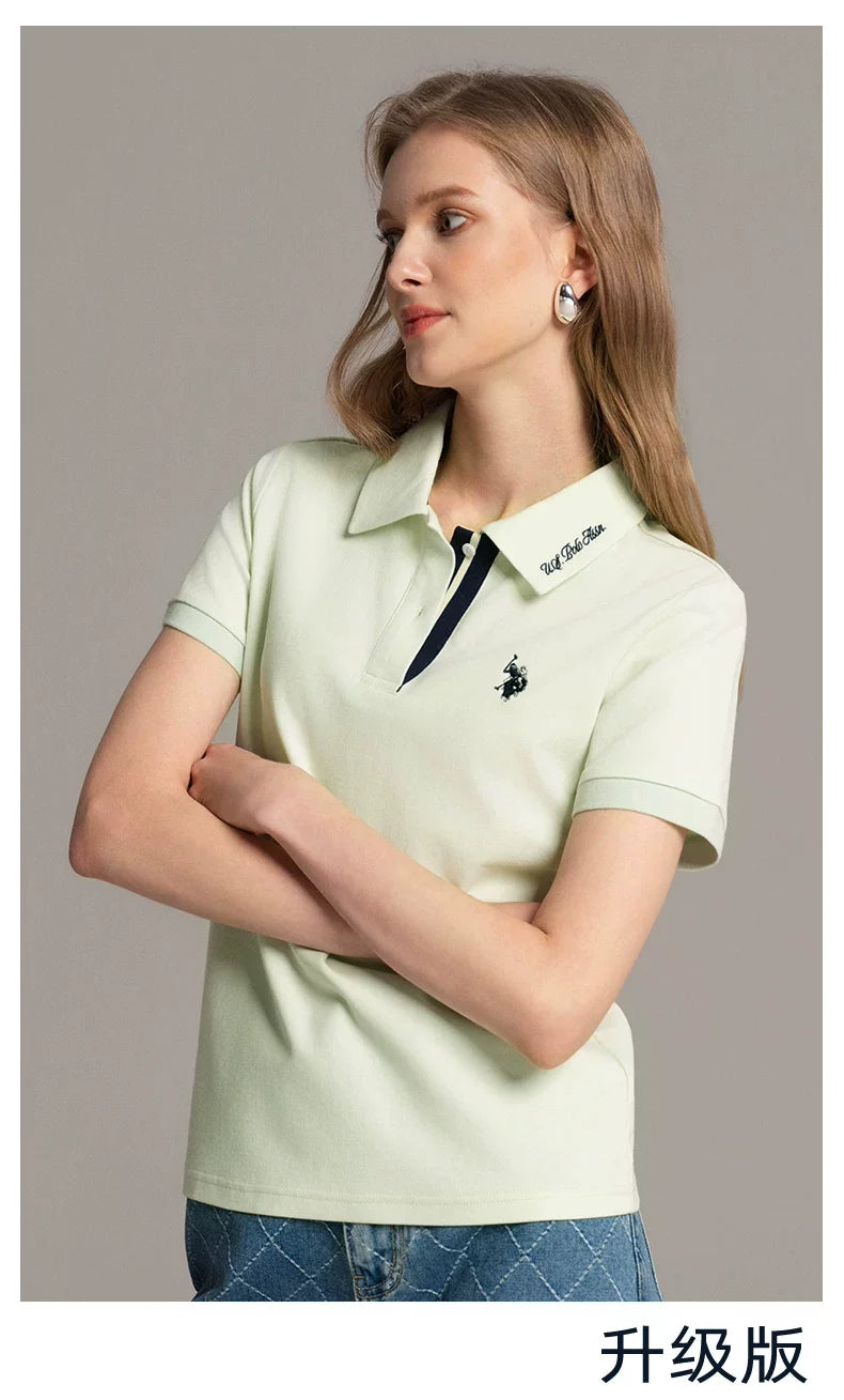U.S. Polo Assn. Women's Breathable Short Sleeve Polo Shirt