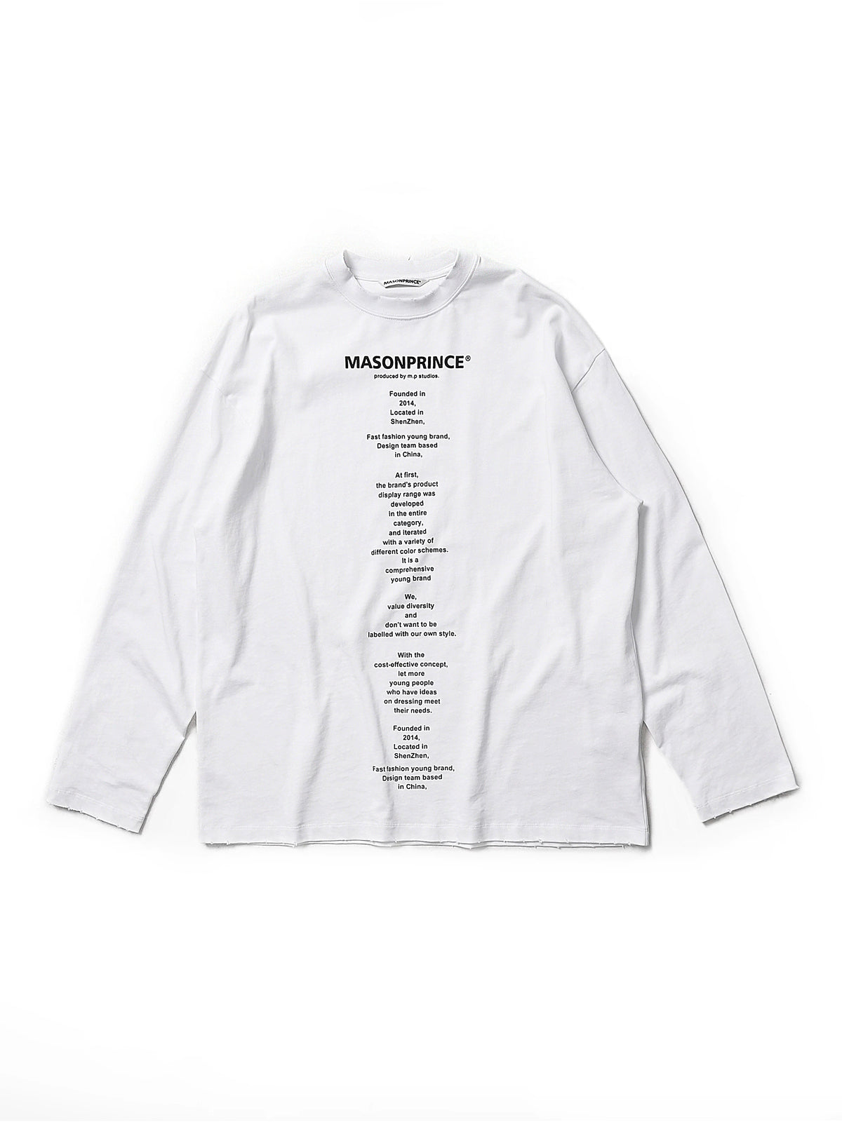 MASONPRINCE Slogan Graphic Cotton T-Shirt
