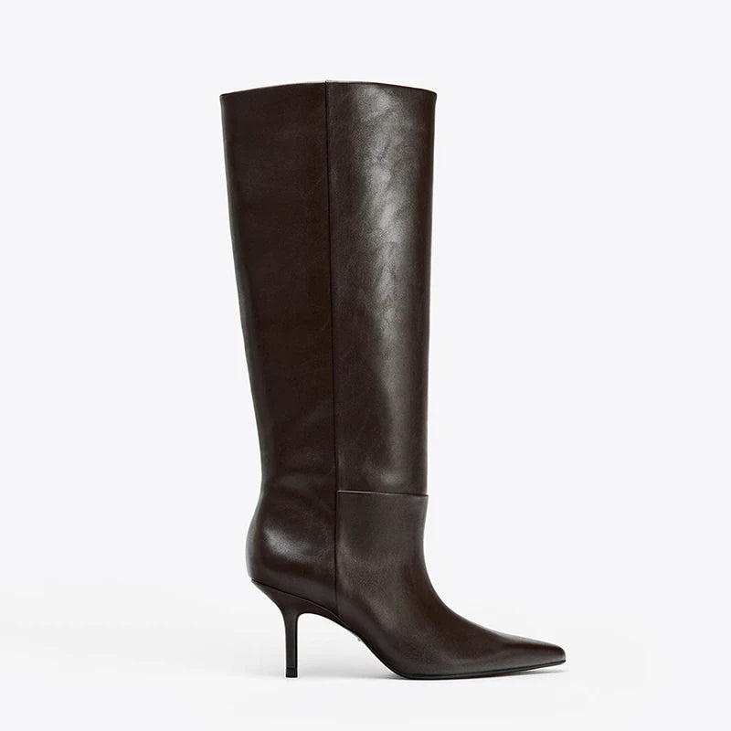 Women's Pointed Toe Stiletto Knee-High Boots