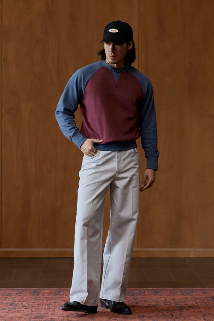 Colorblock Raglan Sweatshirt in red and blue