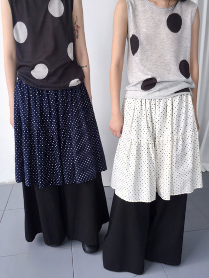 Polka Dot Wide-Leg Pants