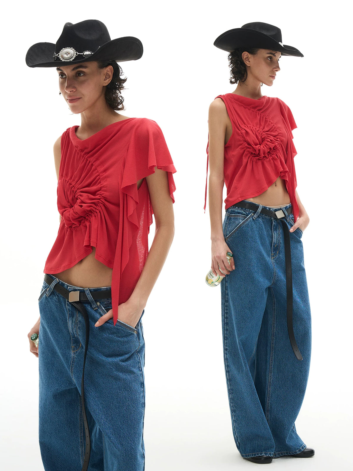 Striped Seashell Off-Shoulder Top product photo
