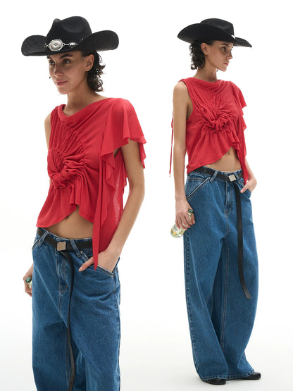 Striped Seashell Off-Shoulder Top product photo