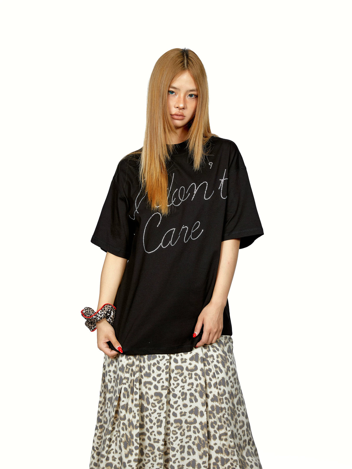 Rhinestone Letter Graphic T-Shirt product photo
