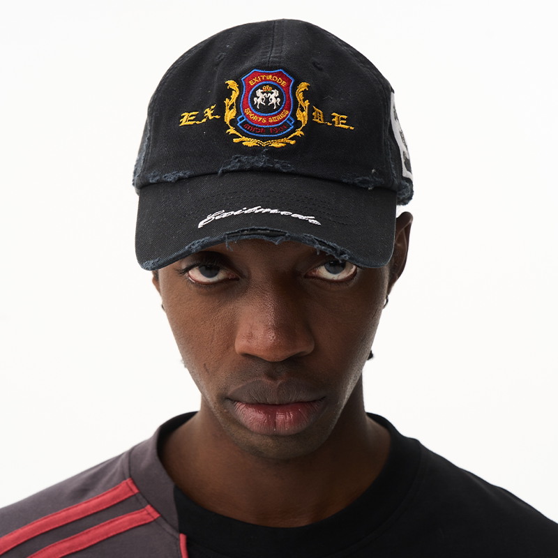 Vintage Washed Embroidered Patch Baseball Cap