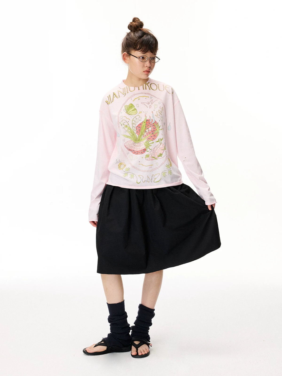 Floral Graphic Long Sleeve Top