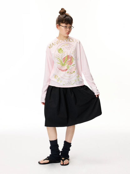 Floral Graphic Long Sleeve Top
