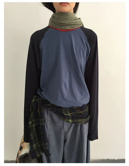 Colorblock-Raglan-Langarmshirt