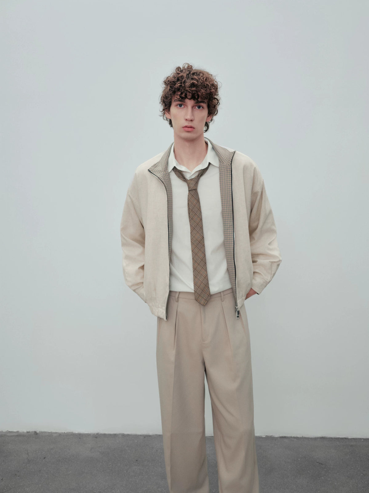 Heritage Linen-Blend Stand Collar Jacket