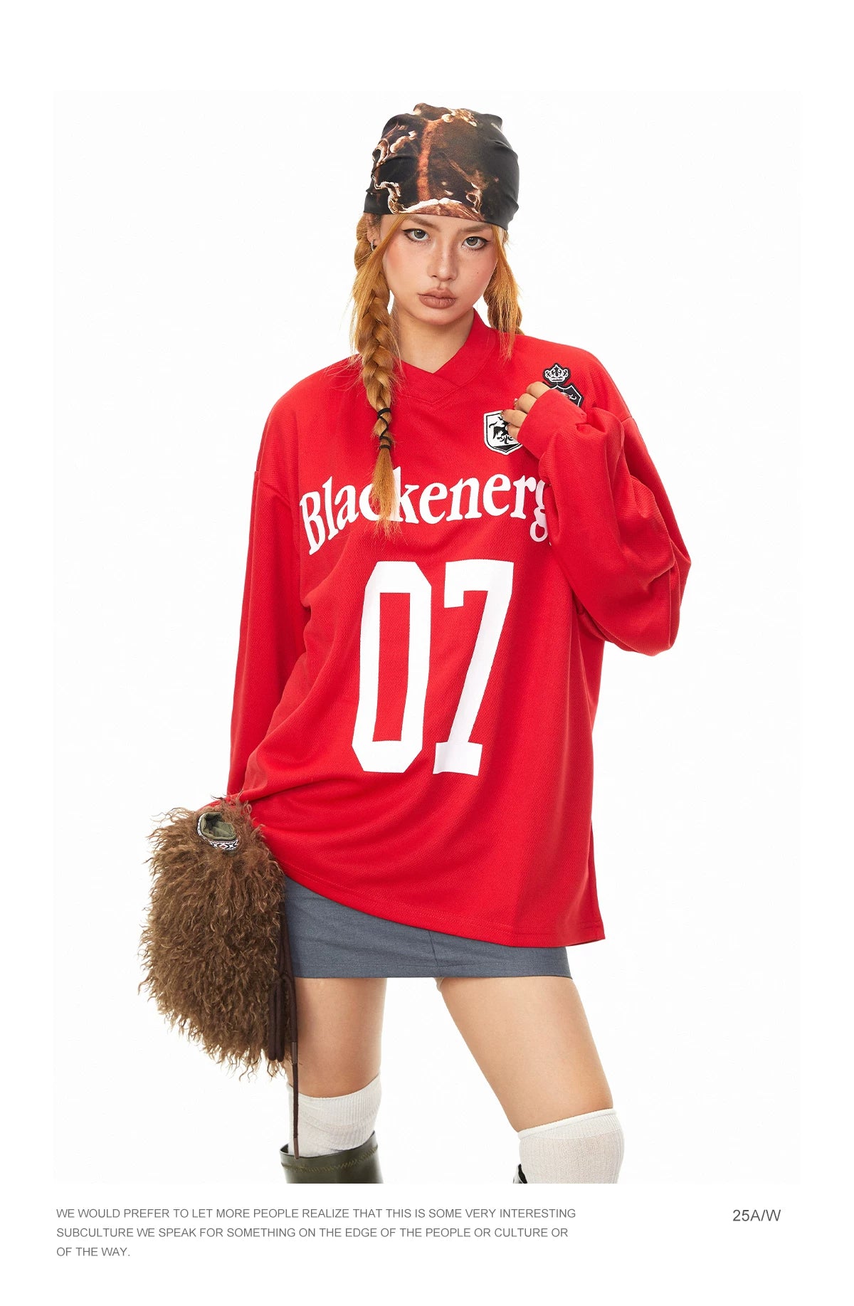 Number 07 V Neck Long Sleeve T-Shirt