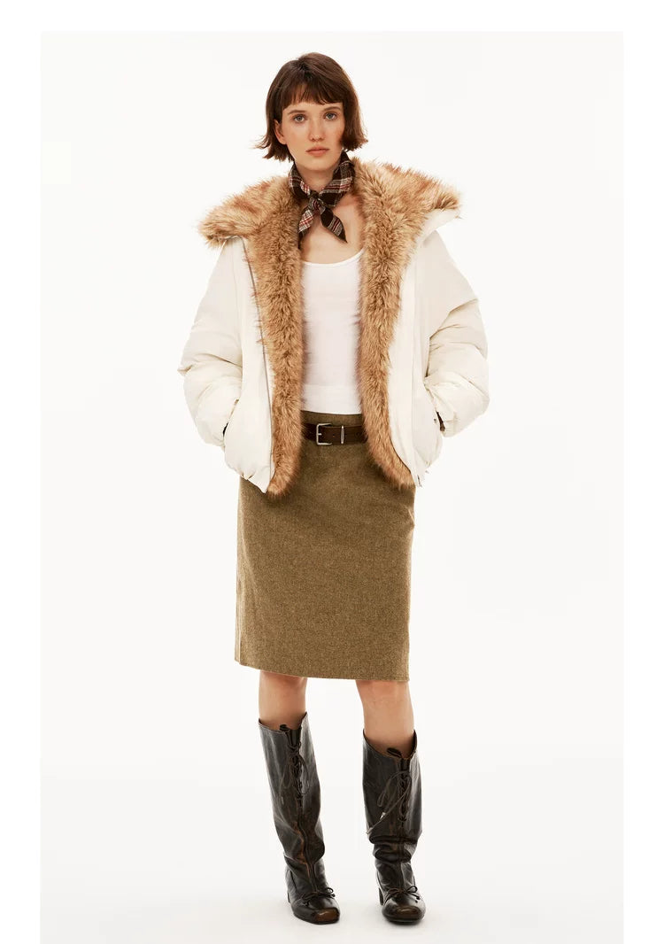 Reversible Wool-Blend A-Line Midi Skirt - 360 view 1