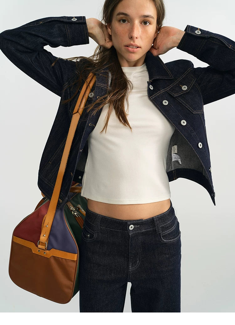 Cropped Vintage Denim Jacket - 360 view 3