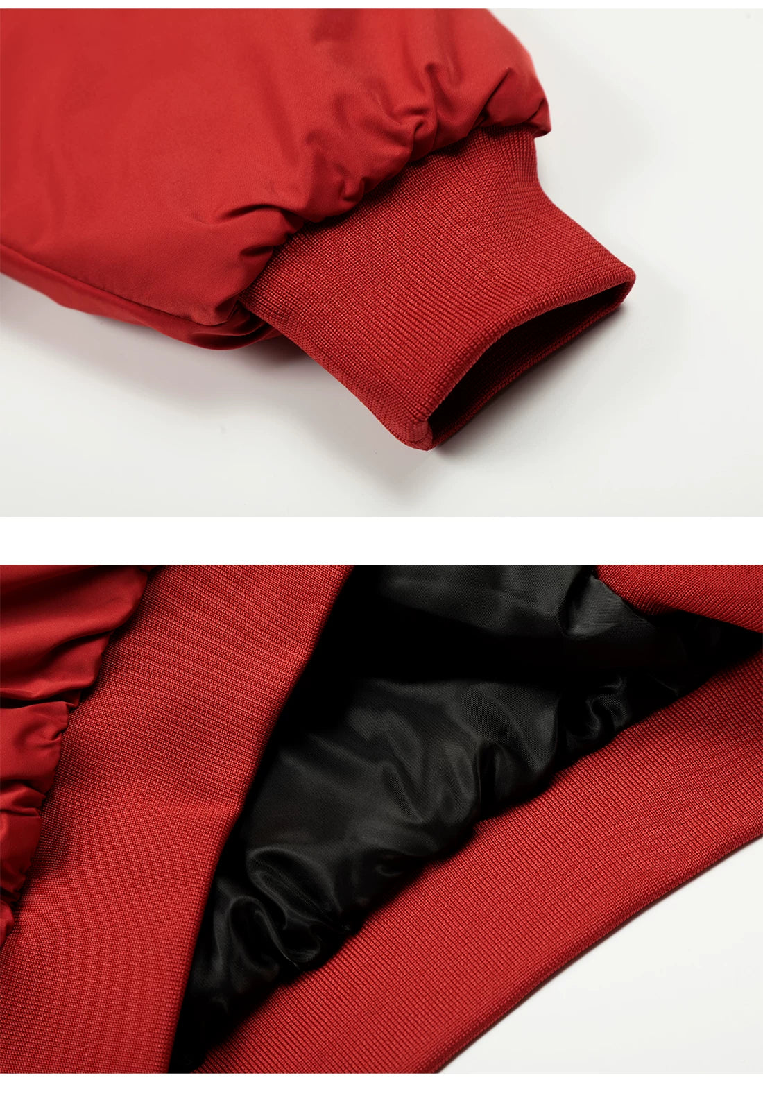Men’s Red Embroidered Flight Jacket