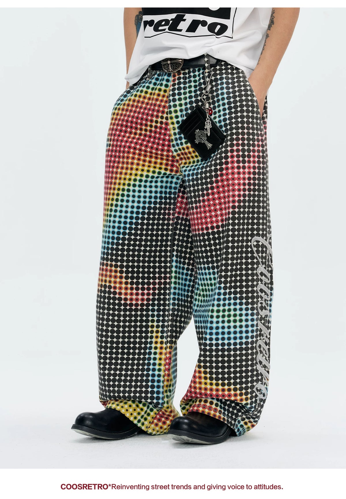 Gradient Camo Wide-Leg Pants
