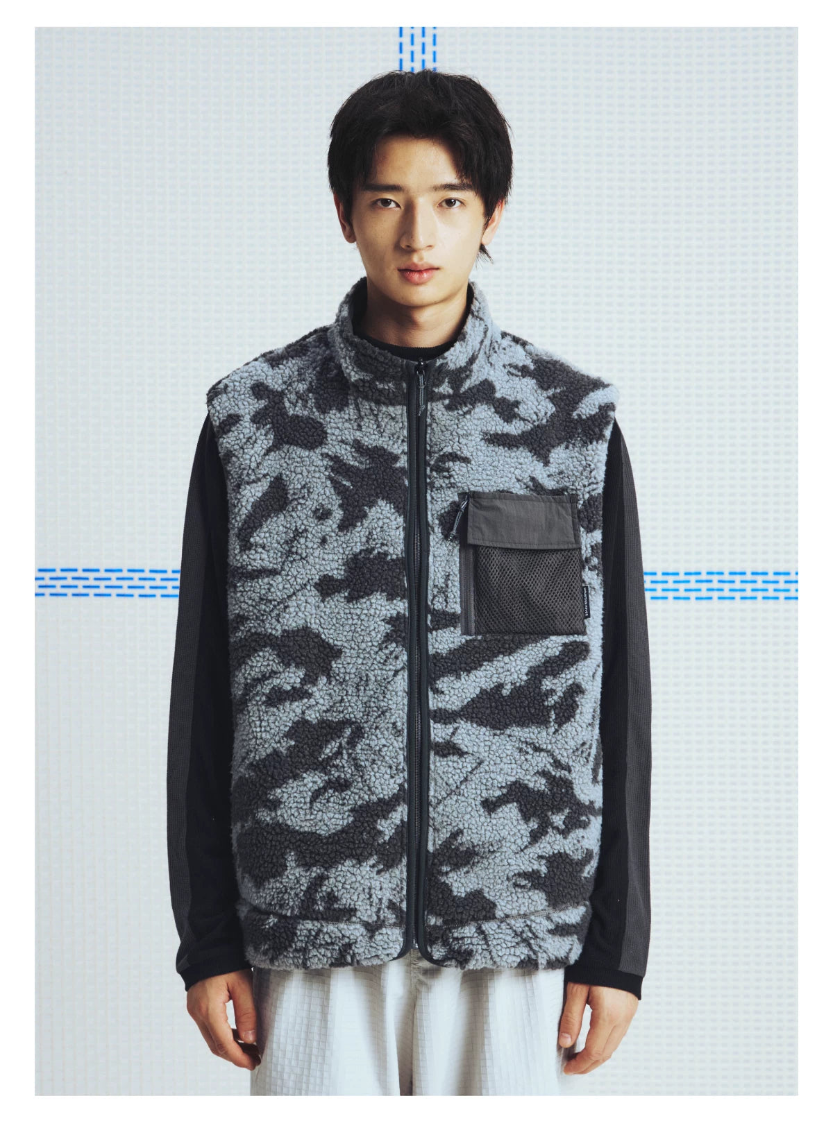 Reversible Camo and Leopard Sherpa Vest - view 2