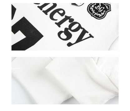 Number 07 V Neck Long Sleeve T-Shirt