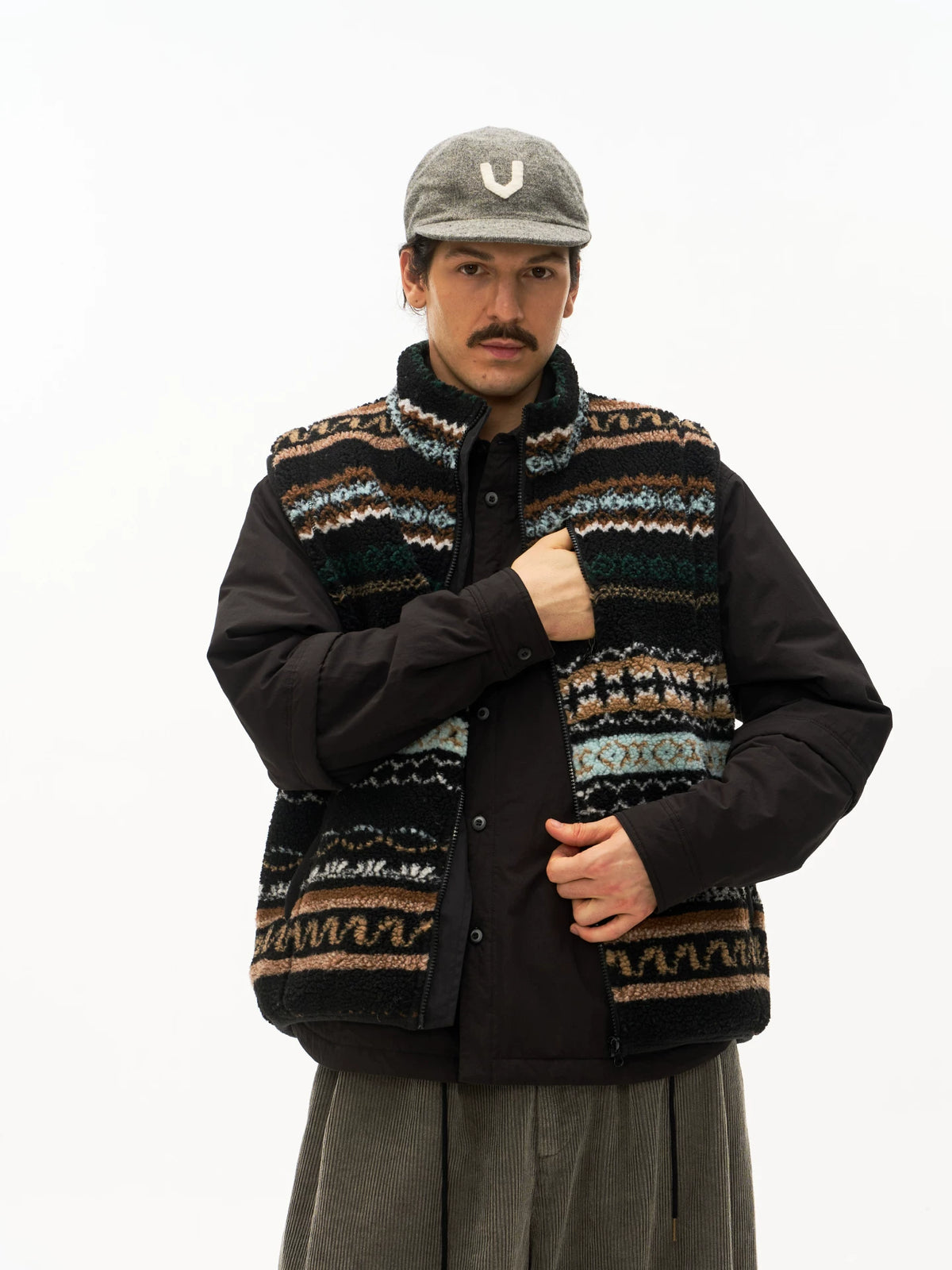 Reversible Fair Isle Fleece Vest