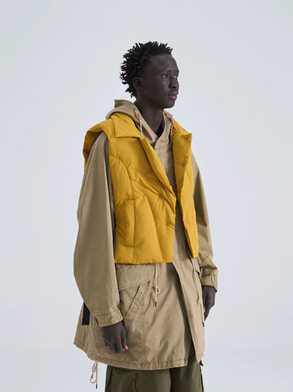 Color Block Puffer Vest yellow product view