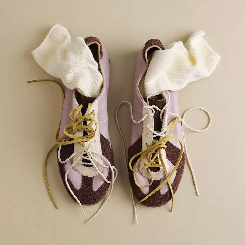Artichoke Mixed-Leather Low-Profile Trainer Sneakers