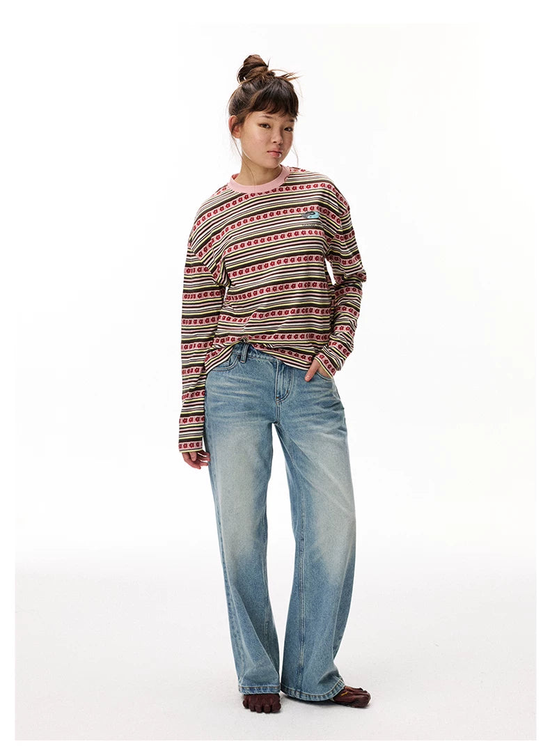 Striped Graphic Knit Sweater