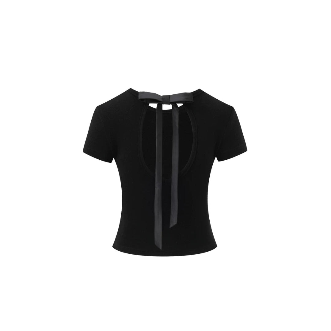Backless Bow Knot Crop Top