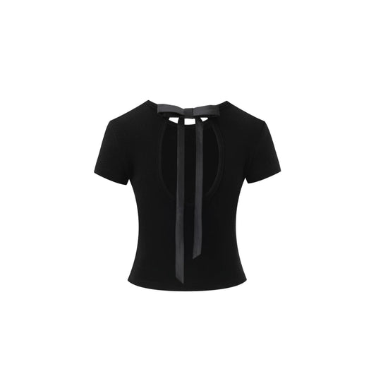 Backless Bow Knot Crop Top