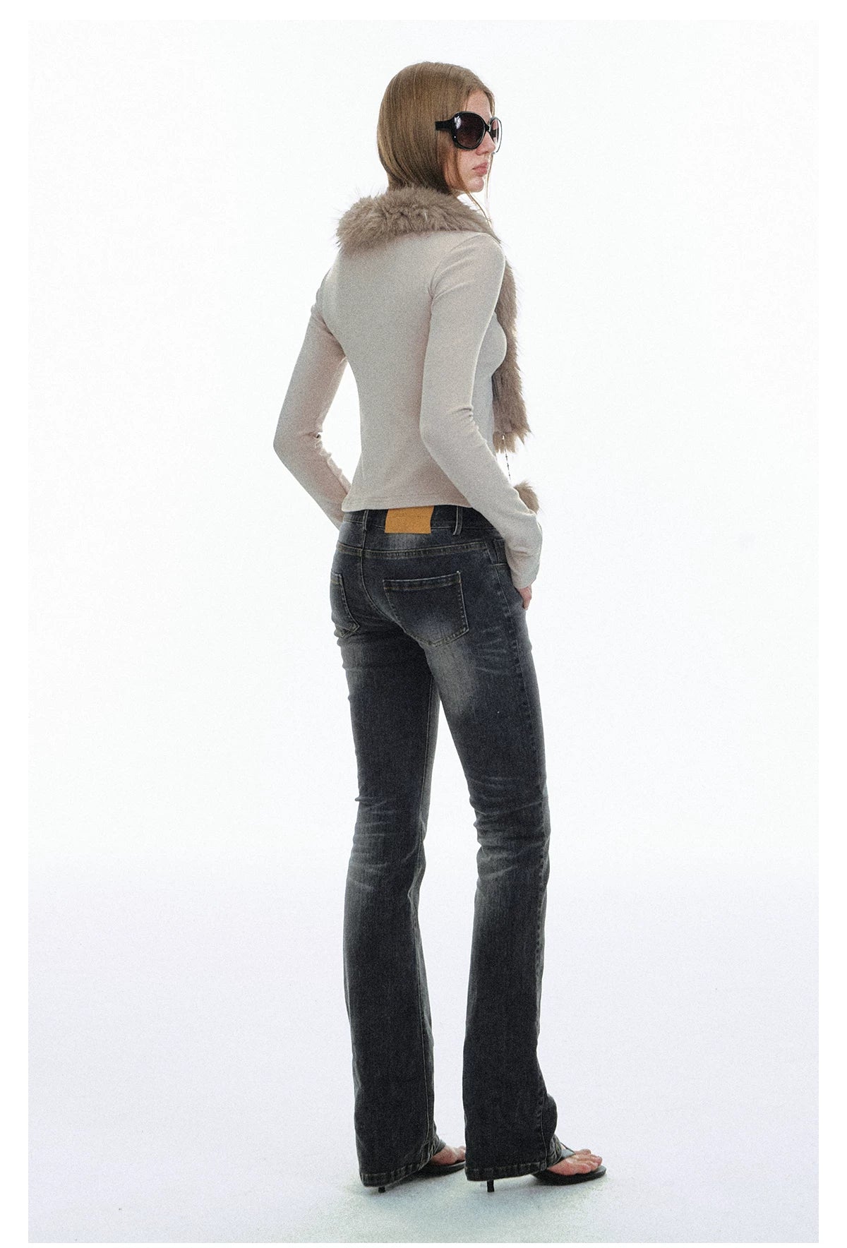 Faux-Fur Trim Knit Cardigan - 360 view 3