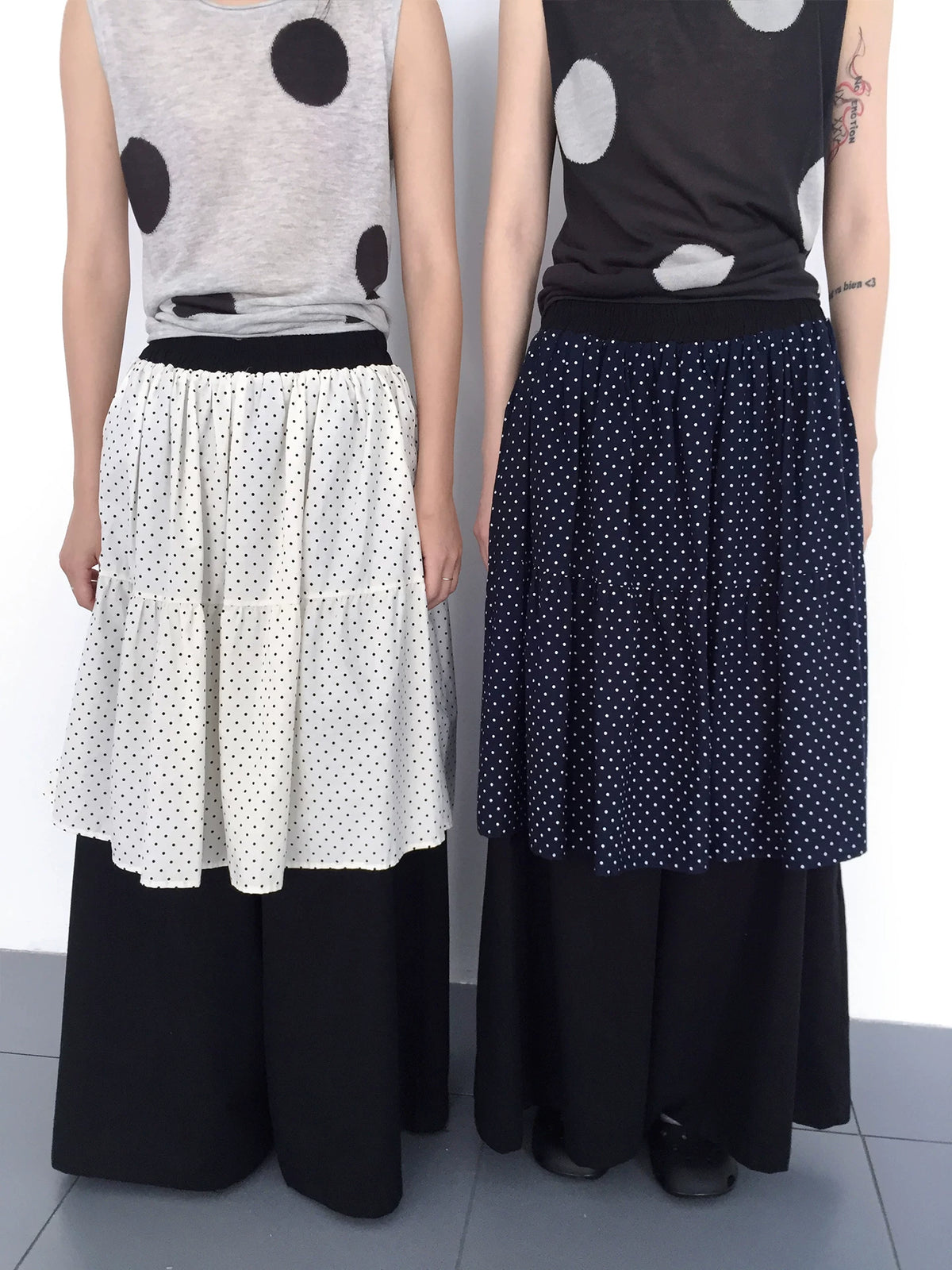 Polka Dot Wide-Leg Pants