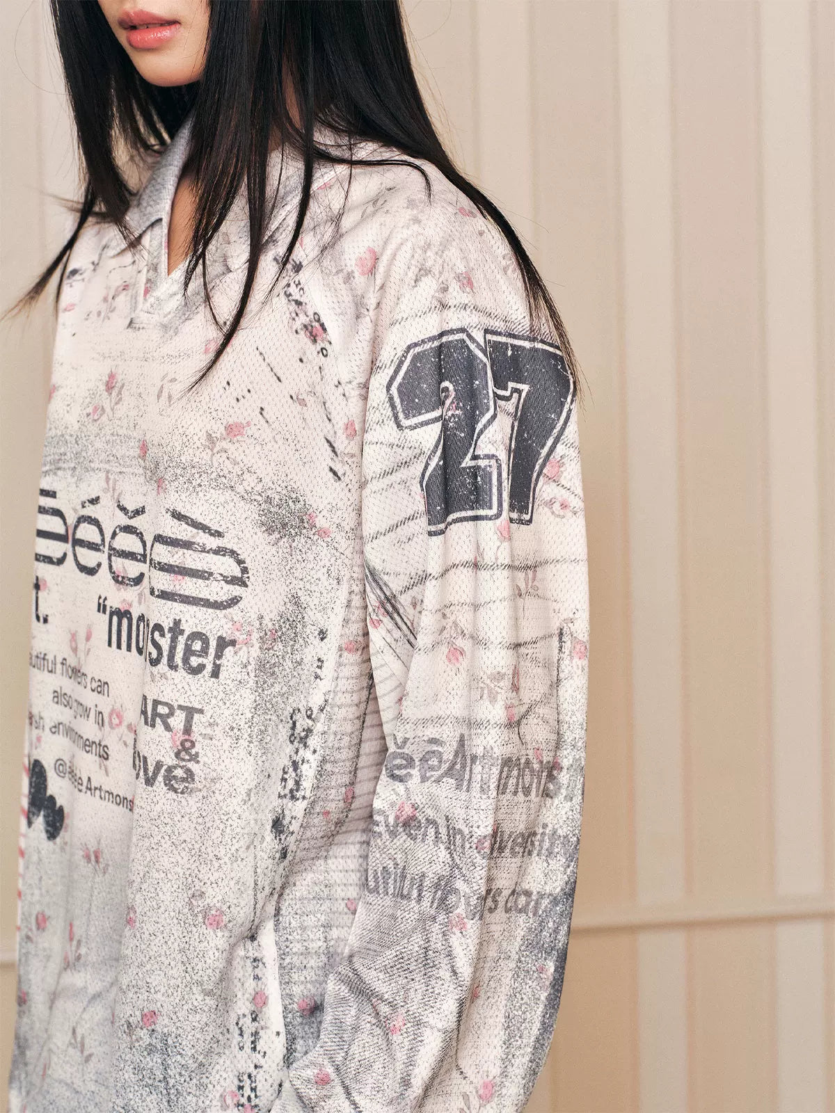Printed Raglan Long Sleeve T-Shirt