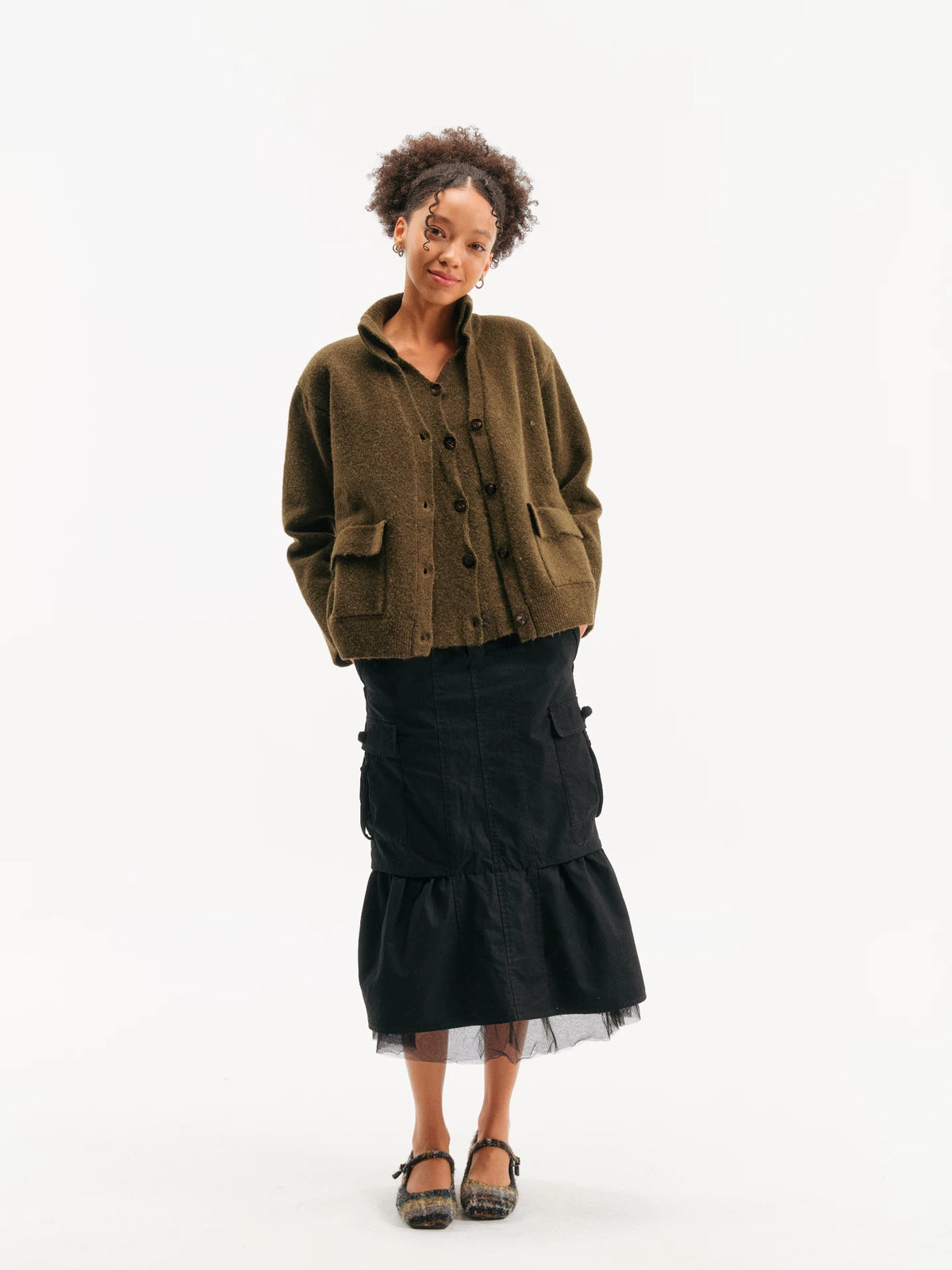 Layered Mesh Midi Skirt product view
