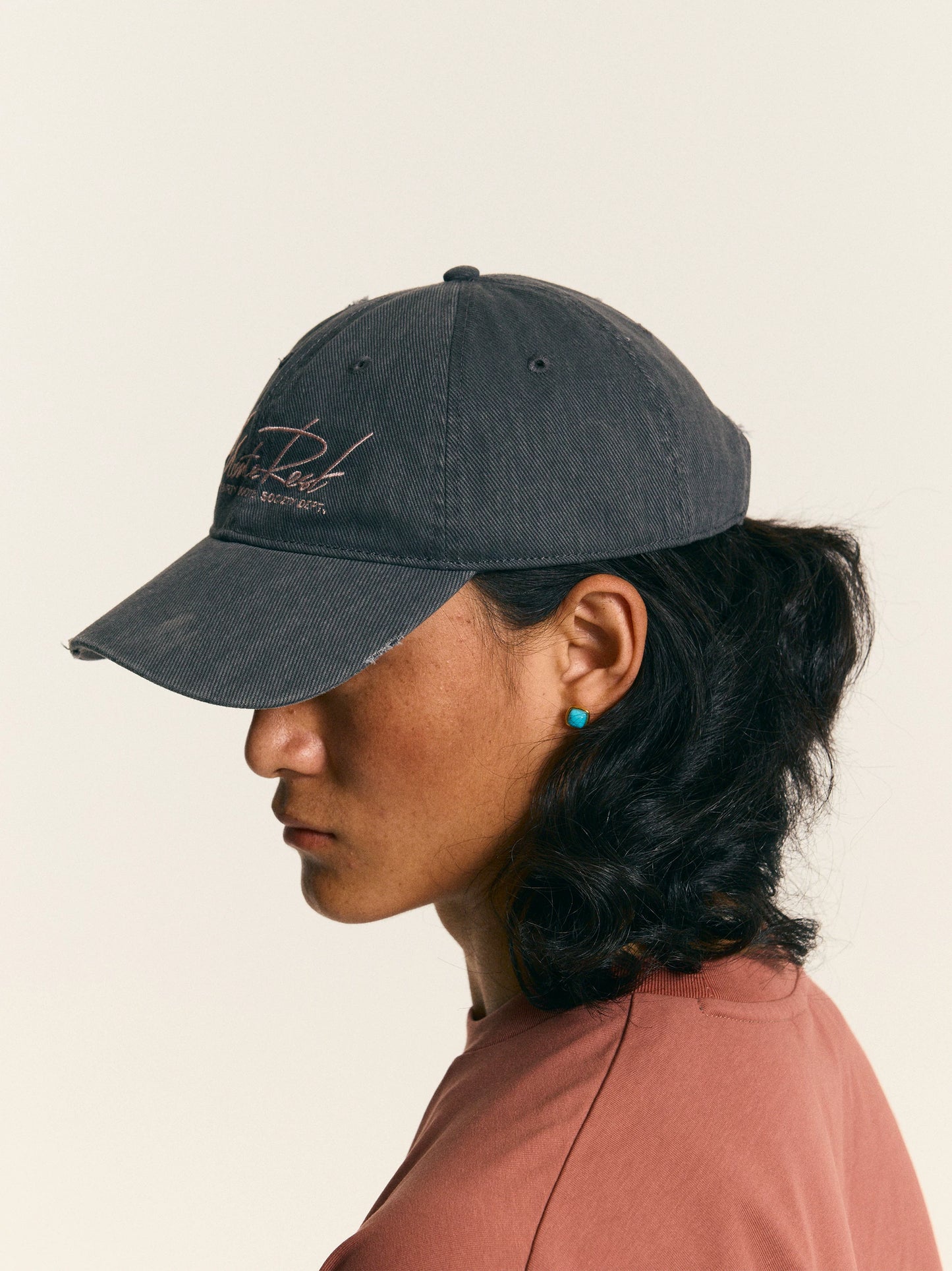 Vintage Washed Soft Crown Baseball Cap with Embroidered Outdoor Logo