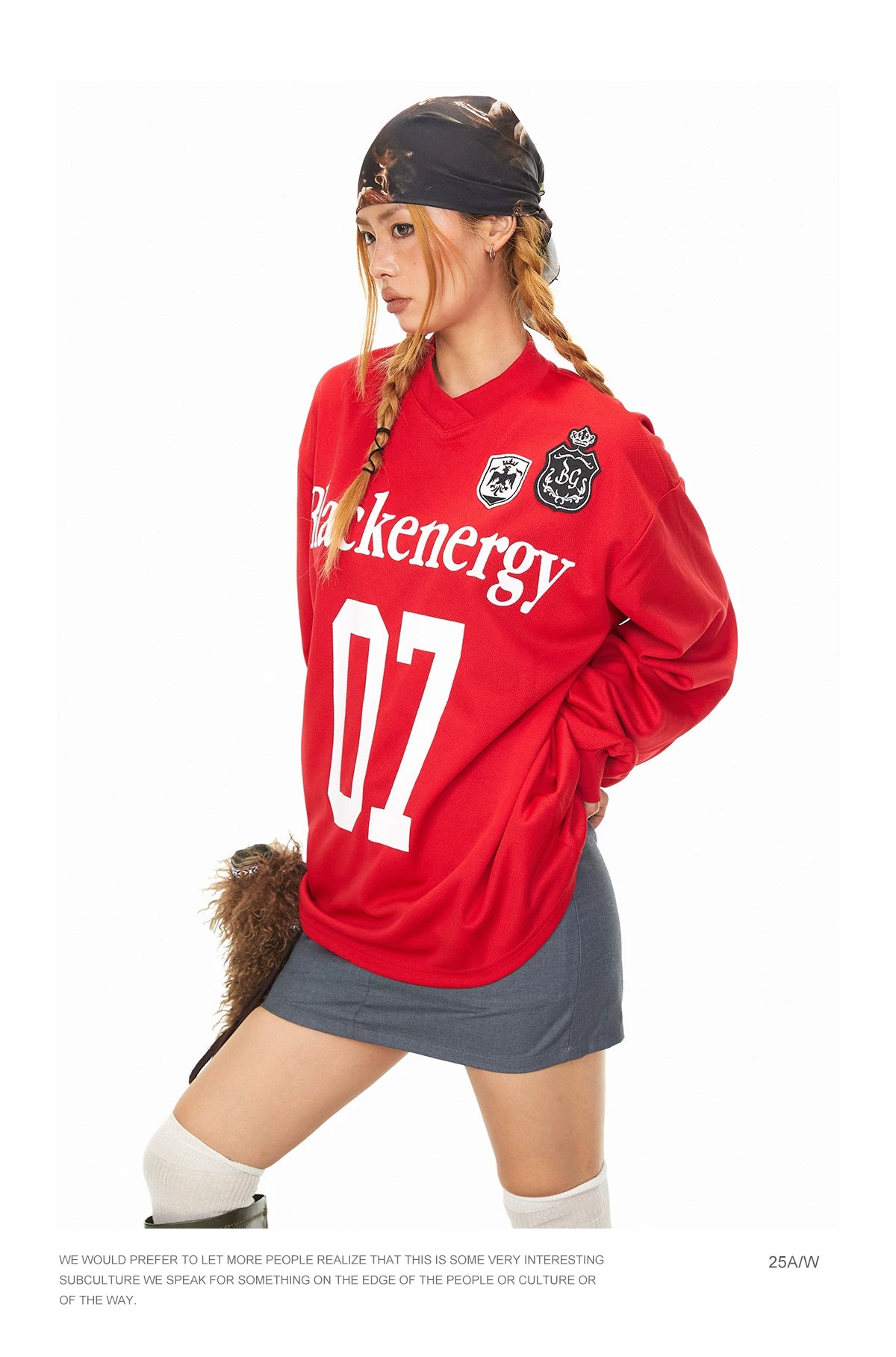Number 07 V Neck Long Sleeve T-Shirt