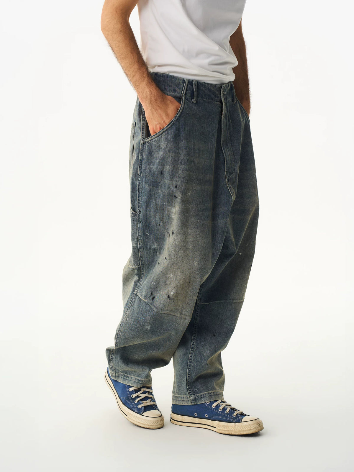 Washed Splatter Denim Jeans product view