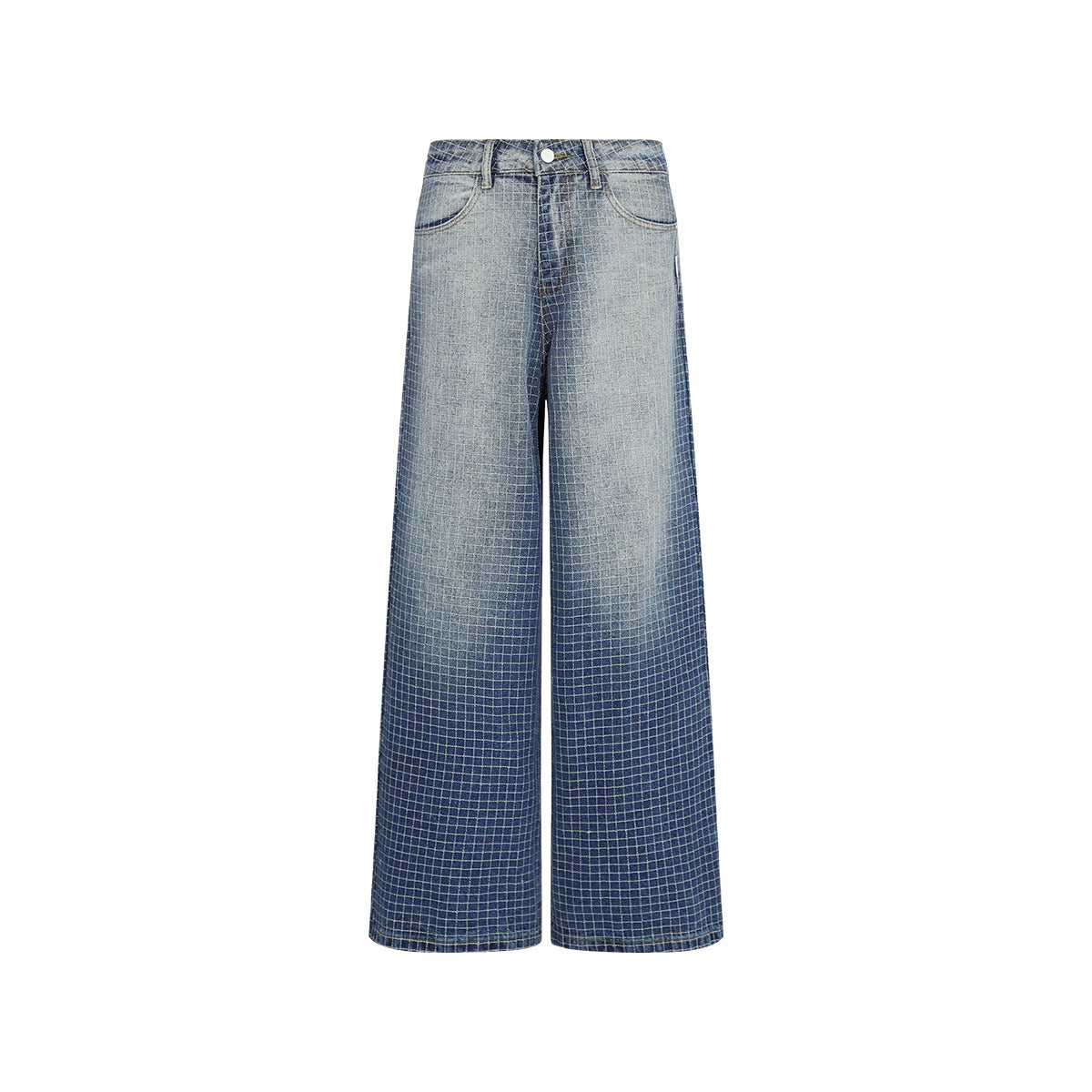 Embroidered Gradient Wash Straight-Leg Jeans