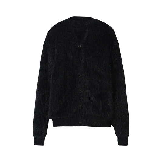 Faux Mink V-Neck Unisex Cardigan