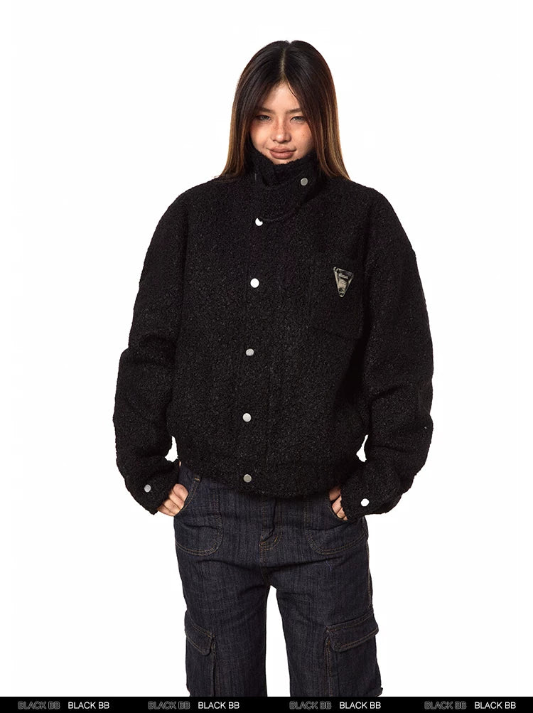 Cropped Stand Collar Padded Jacket